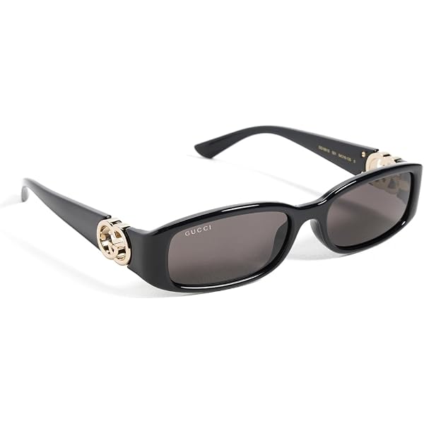 Gucci Women's Cat Eye Sunglasses, Black-Black-Grey, One Size at